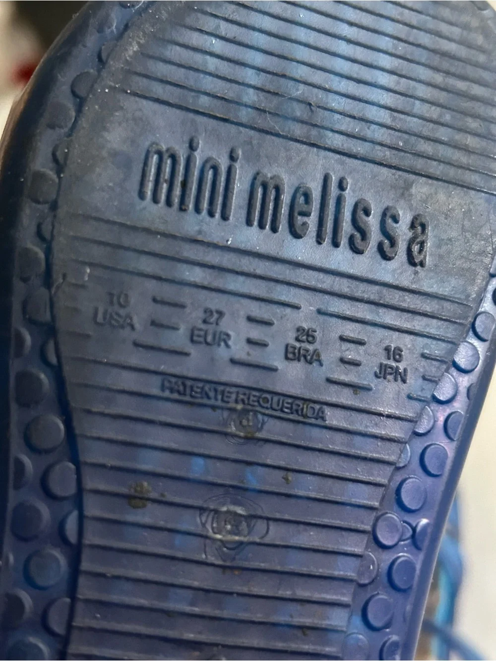 Mini Melissa Aranha VIII Jelly Sandals | blue with pink popsicle